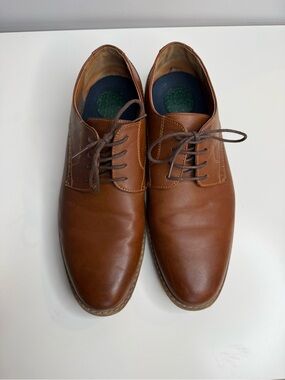 Nunn Bush Cognac Brown Leather Derby Shoes